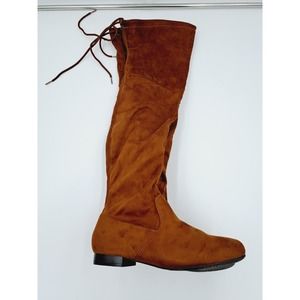 Dream Pairs Pauline Camel flat over knee high boots 9